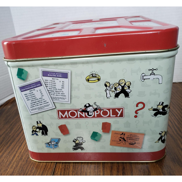 Vintage Hasbro Monopoly Large Popcorn Tin Toy Chest 1998 - Picture 3 of 11